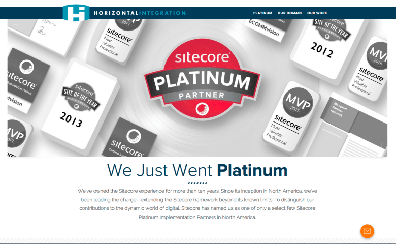 Sitecore Platinum Partner Single-page Site